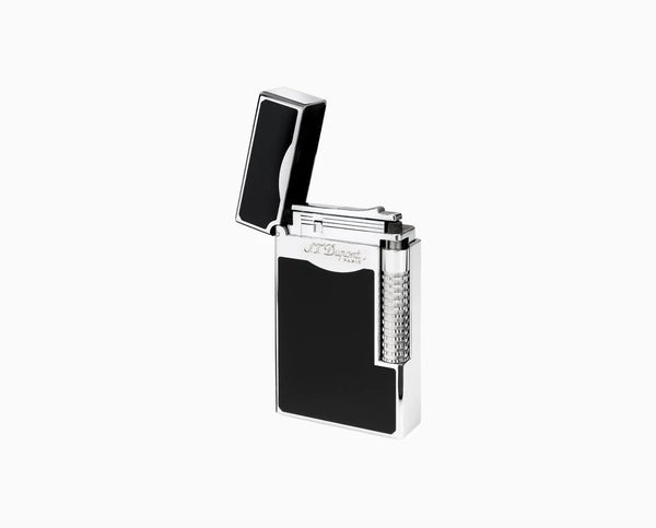 LE NEW GRAND DUPONT BLACK LACQUER AND PALLADIUM LIGHTER