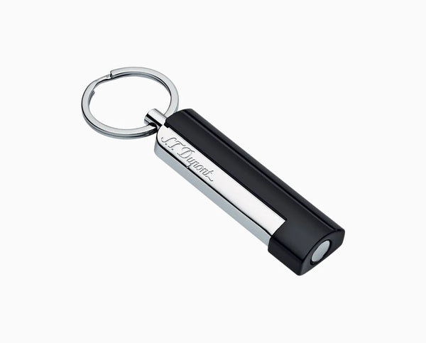 BLACK AND CHROME CIGAR CUTTER KEYRING